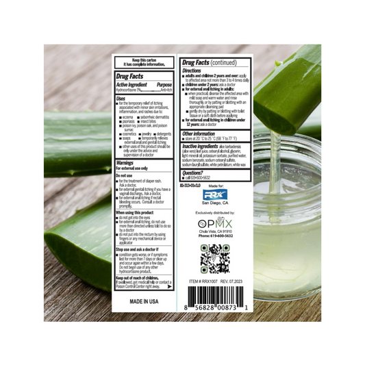 Barmicil Anti-Itch Cream with Aloe Vera, Maximum Strength 1% Hydrocortisone, 1 oz