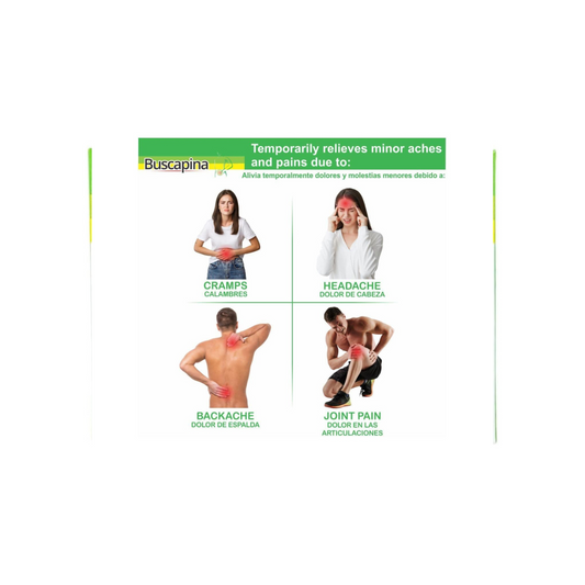 Buscapina Multi Symptom Acetaminophen and Caffeine Pain Relief, 24 Tablets