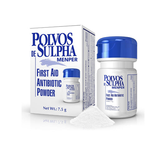 Polvos de Sulpha First Aid Antibiotic Powder 7.5 mg